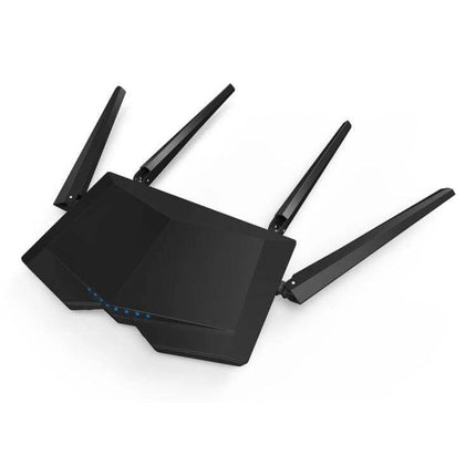 Tenda Dual-Band Wireless Router for Everyday Home Networking black AC6 router with four external antennas and LED indicators