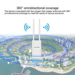 COMFAST CF-EW72 Amplificateur de signal extérieur étanche 1200 Mbps Routeur sans fil Répéteur Station de base WIFI avec 2 antennes