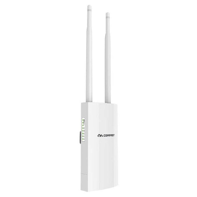 COMFAST CF-E5 for Outdoor 4G WiFi Connectivity and Signal Boosting white outdoor 4G router with dual antennas for campsites farms construction sites