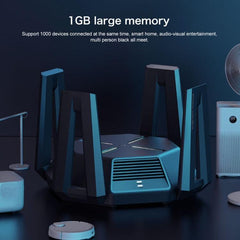 Xiaomi AX9000 Tri-Band WiFi6 Router - Enhanced Gaming Edition with USB3.0 and 12 Antennas for Mesh Networking