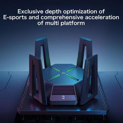 Xiaomi AX9000 Tri-Band WiFi6 Router - Enhanced Gaming Edition with USB3.0 and 12 Antennas for Mesh Networking