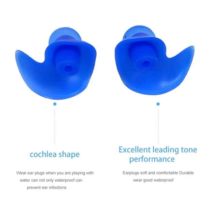 2 Pairs Silicone Waterproof Spiral Earplugs For Swimming | Syndmart