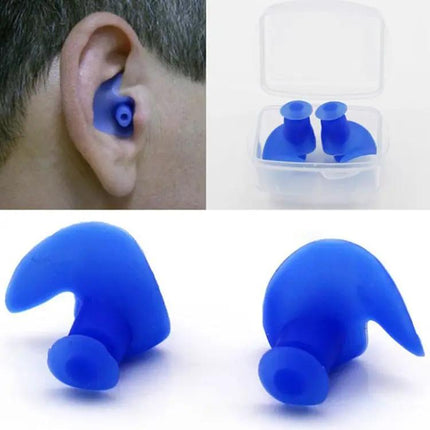 2 Pairs Silicone Waterproof Spiral Earplugs For Swimming | Syndmart