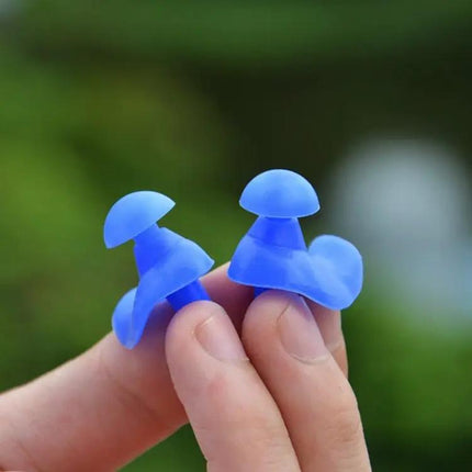 2 Pairs Silicone Waterproof Spiral Earplugs For Swimming | Syndmart