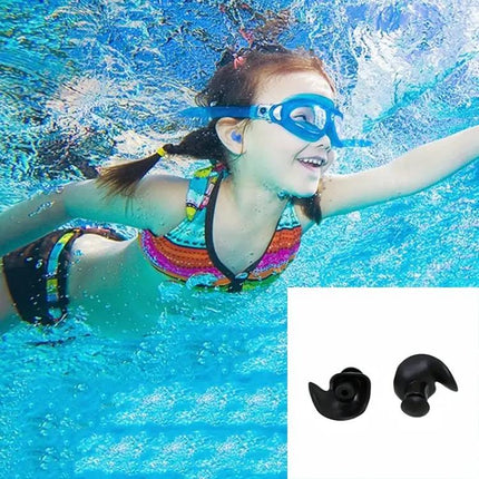 2 Pairs Silicone Waterproof Spiral Earplugs For Swimming | Syndmart