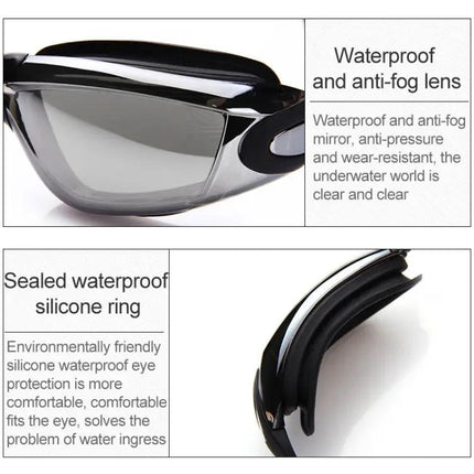 Anti-Fog Silicone Swimming Goggles With Swim Cap Set
