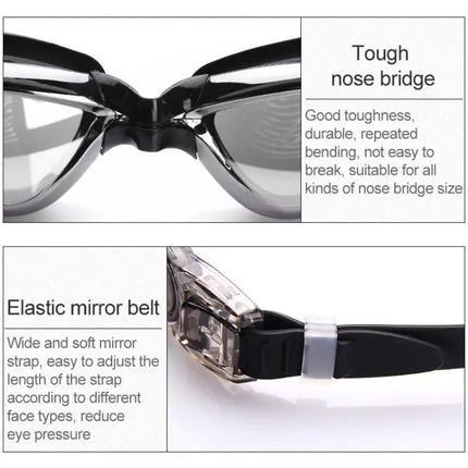 Anti-Fog Silicone Swimming Goggles With Swim Cap Set