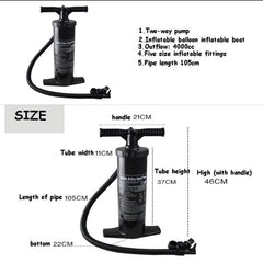 Bomba de aire manual de doble acción Stermay HT-114A 4000CC para botes inflables y accesorios