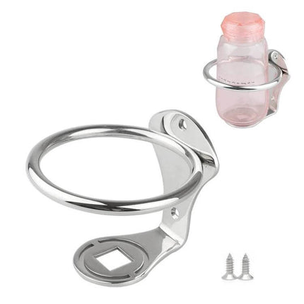 Yacht Cup Holder in Stainless Steel for Boat Decks and Onboard Use, 304 stainless polished deck-mounted cup holder