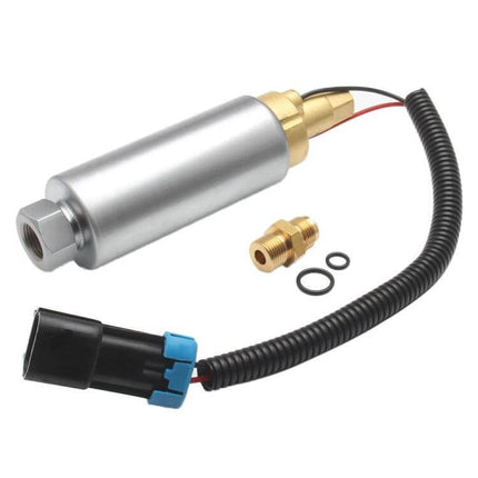 Electric Fuel Pump For Mercury Mercruiser Carbureted Engines - replacement electric marine fuel pump with wiring, fittings and O-rings