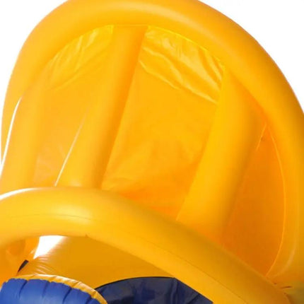 Children Inflatable Swim Ring With Sunshade 100x70cm | Syndmart