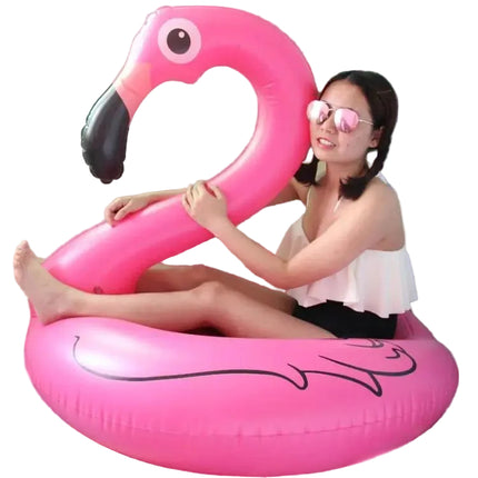 Inflatable Flamingo Pool Float 90cm PVC Swim Ring