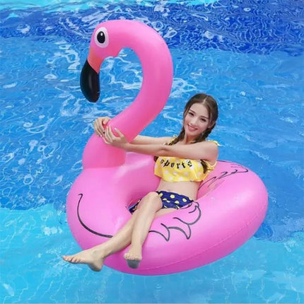 Inflatable Flamingo Pool Float 90cm PVC Swim Ring