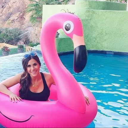 Inflatable Flamingo Pool Float 90cm PVC Swim Ring