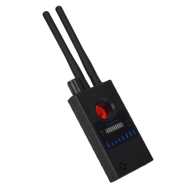 Wireless Signal Detector for Everyday Privacy Scanning handheld unit with dual antennas and signal strength LEDs