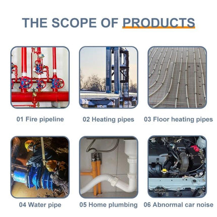 High Strength Pipe Leak Detector for Construction Use detecting leaks in fire, heating, floor heating, water and home plumbing pipes during inspections