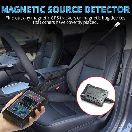 Radio Wave Detector for Everyday Signal Scanning with LED Indicator handheld device scanning car interior for hidden magnetic trackers and bugs
