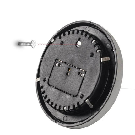 Wall Hanging Three-In-One Weather Station Thermometer, Hygrometer, Barometer back view showing battery-free mounting and screw hanger