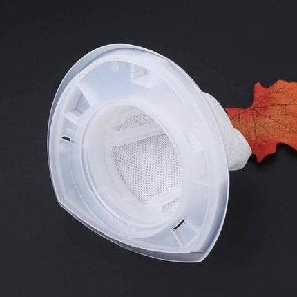 Washable Replacement HEPA Cup for Decker Vacuum Cleaner white reusable filter cup shown on dark background