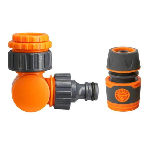 Washing Machine Faucet Connector 180 Degree Swivel plastic 12 mm port orange-gray 180° swivel hose adapter for laundry