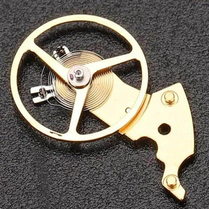 Watch Balance Cockpit Repair Tool Durable for Watch Repairs - gold balance wheel assembly on textured background for precision watch movement repair