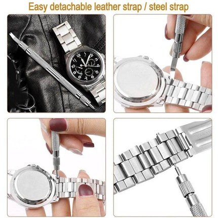 Watch Band Spring Bar Remover Tool With Spare Pins stainless steel Ni-plated compact 140x7x7mm for quick watch band changes