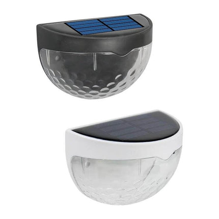 Water Drop Fence Light 6 LED Outdoor Solar Garden Path - black and white ABS solar fence lights with 6 LEDs for pathways and garden borders