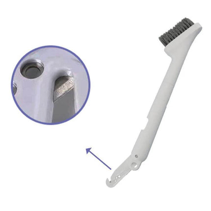 Water Tank Cleaning Brush With Built-In Blade For Hair Removal - compact brush with soft bristles and hidden trimming blade for tank maintenance