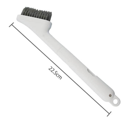 Water Tank Cleaning Brush With Built-In Blade For Hair Removal – compact 22.5cm white brush with soft bristles and hidden blade for removing hair and debris