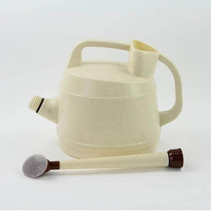 Watering Can 7L For Home Garden And Indoor Plants Everyday beige ergonomic 7L can with long spout and detachable rose for precise indoor watering