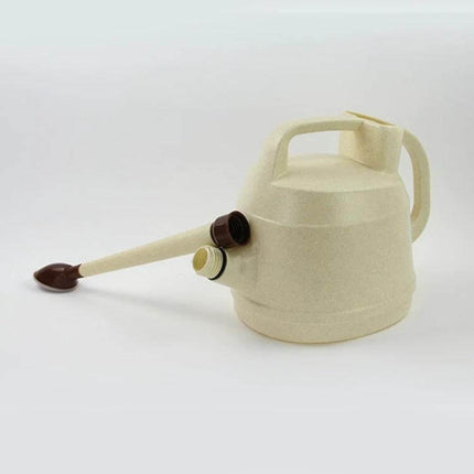 Watering Can 7L For Home Garden And Indoor Plants Everyday - beige ergonomic 7L can with long spout for precise indoor and outdoor plant watering