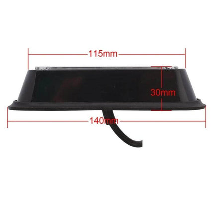 Waterproof Car Strobe Light Emergency Warning Lamp slim black LED strobe with dimensions 115mm×30mm×140mm and 12V power cable