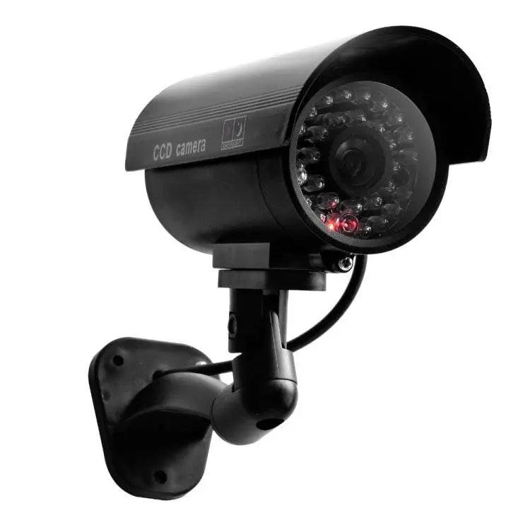 Waterproof Dummy CCTV Camera With Flashing LED Black Silver