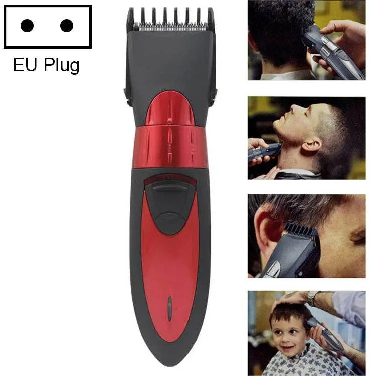 Waterproof Electric Hair Clipper Rechargeable Trimmer Red Grey