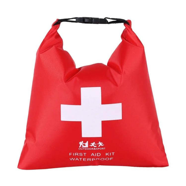 Waterproof Phone Bag for Outdoor Adventures 1.2L Capacity - red roll-top waterproof first aid style dry bag for phone and valuables