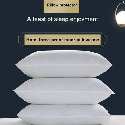 Waterproof Pillowcase 43x73 cm For Everyday Protection - white hotel-style three-proof inner pillowcase stack
