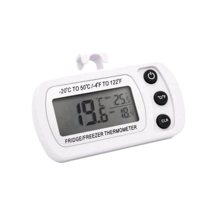 Waterproof Refrigerator Thermometer For Fridge And Freezer compact white LCD fridge freezer digital temperature display with adjustable bracket