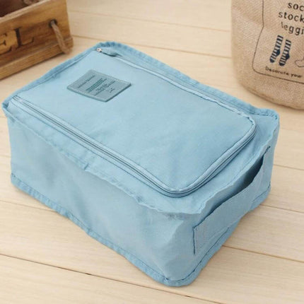 Waterproof Shoes Bag Organizer 30x21x11 cm Travel Pouch light blue nylon shoe storage travel pouch