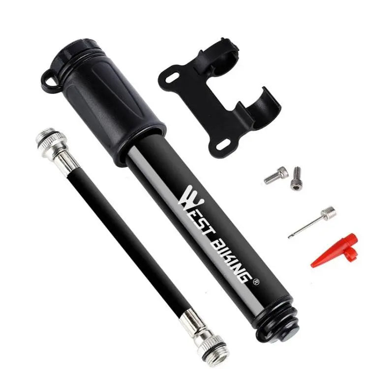 West Biking Bicycle High Pressure Pump Mini Inflator Black