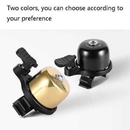 West Biking Copper Bicycle Bell Black For Everyday Riding, compact copper body with matte black bell and black mount for urban commuting