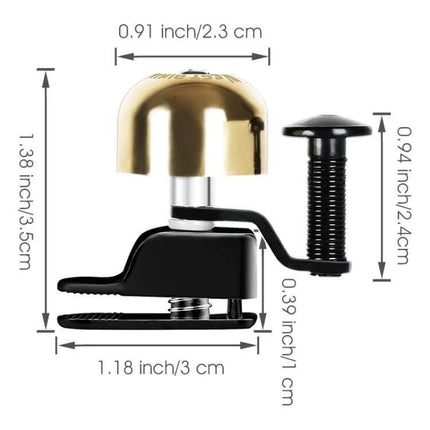 West Biking Copper Bicycle Bell For Everyday Cycling - compact copper and aluminum alloy bike bell 3x3cm, quick tool-free clamp, crisp retro tone