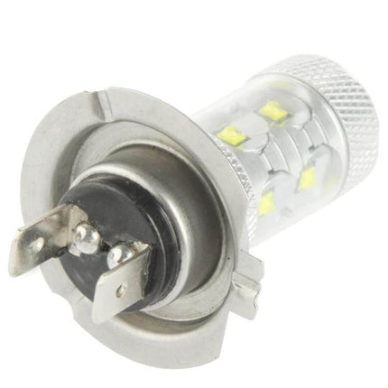 White LED Fog Light For Vehicles With Easy Install compact 60W-style LED bulb, 55x18mm versatile mount
