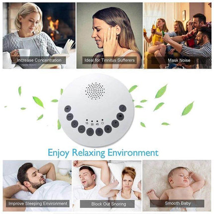 White Noise Sleep Aid Device For Baby Soothes Nighttime compact travel nursery white noise machine with six sounds to calm infants and aid sleep