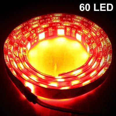 White LED Car Interior Strip Light 1m For Accent Lighting - 60 LED 5050 SMD flexible strip for dashboards, door panels, footwells and trunks