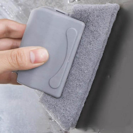 Window Groove Cleaning Brush With Fixed Brush Head cleaning narrow window groove with PP handle and scrubbing pad for vents blinds tracks