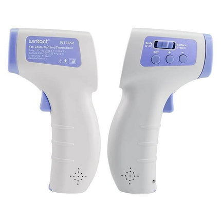 Wintact Infrared Thermometer Non Contact For Everyday Temperature Checks - white handheld non-contact forehead thermometer with digital display