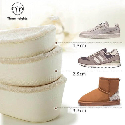 Winter Velvet Insoles Height Increase 1.5 To 3.5 Cm plush velvet foam core three height options for sneakers boots and canvas shoes