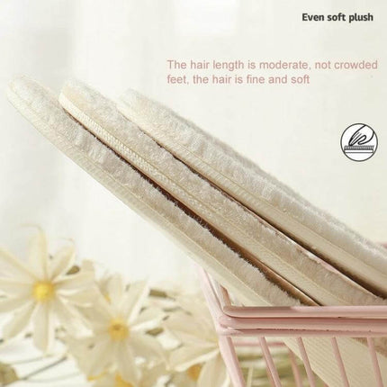 Winter Velvet Height-Boost Insoles For Shoes, 2.5cm Gray plush top layer close-up showing soft velvet texture and 2.5cm lift option