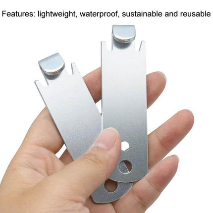 Wire Twister T-Post Clamp Fence Winder, 2 Pack For Easy Fencing - galvanized steel twin winder held in hand, rust-resistant lightweight tools