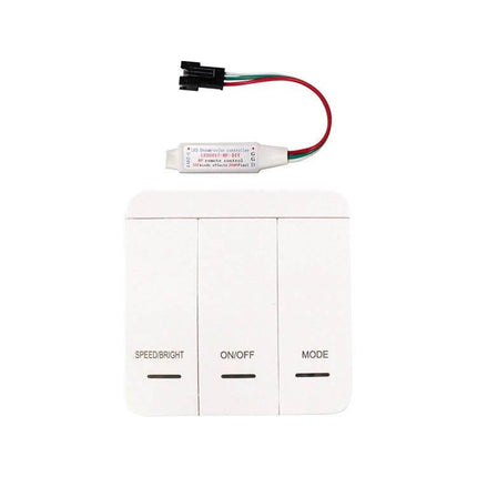 Wireless Flowing Water Controller For LED Strip Lights compact Bluetooth module with three-button wireless wall remote for speed, on/off, mode control